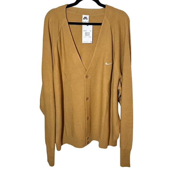 NEW Nike SB Skate Elemental Gold Wool Blend Cardigan Sweater Size XXL Unisex - Picture 2 of 16